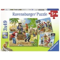 Ravensburger Puzzel 3x49 stukjes 5+ Piraten Avonturen op zee